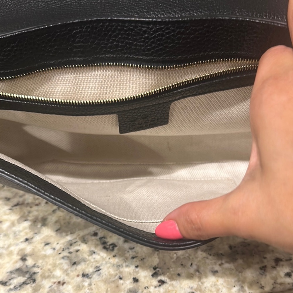 Gucci Black Textured Leather Wristlet - Picture 3 of 7